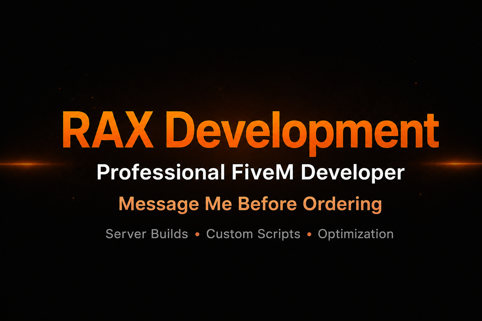 FiveM server customization and optimization by RAX Development